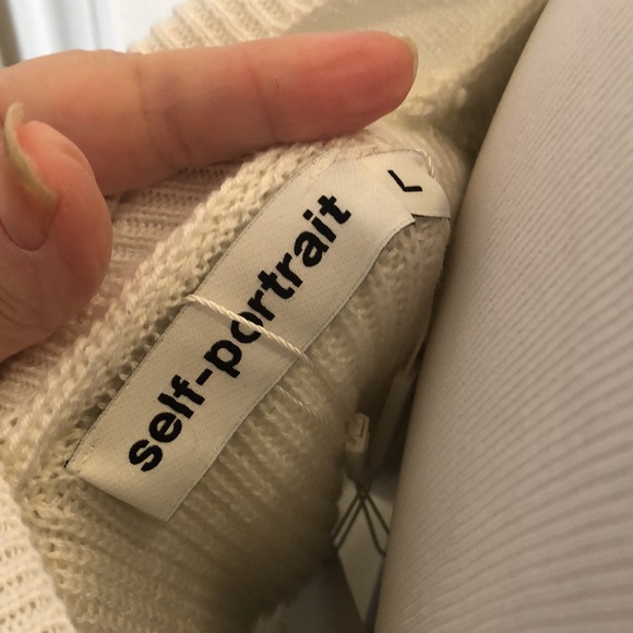 SELF-PORTRAIT off shoulder sweater - Picture 9 of 16